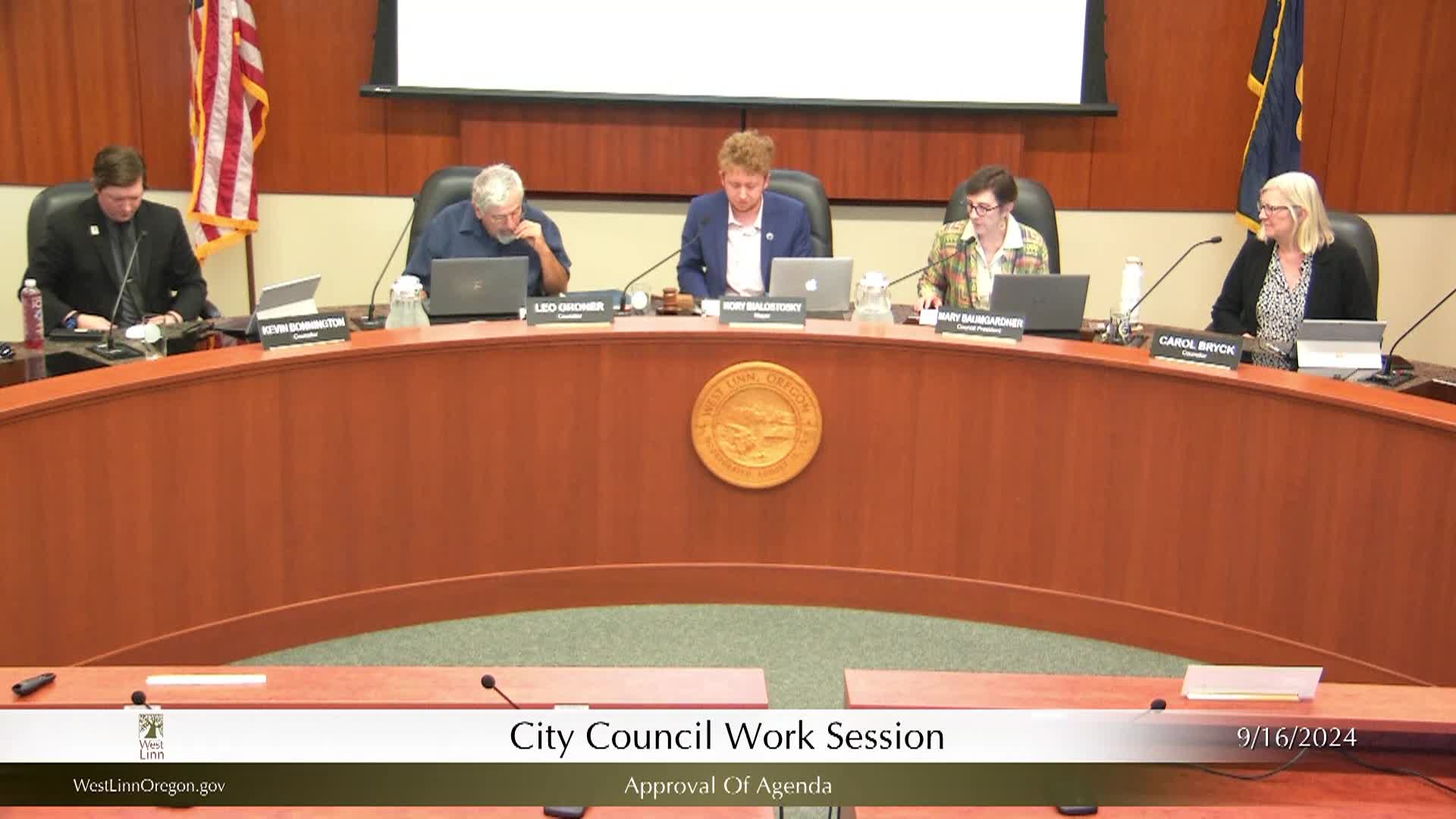 Thumbnail image for September 26, 2024 West Linn City Council Work Session