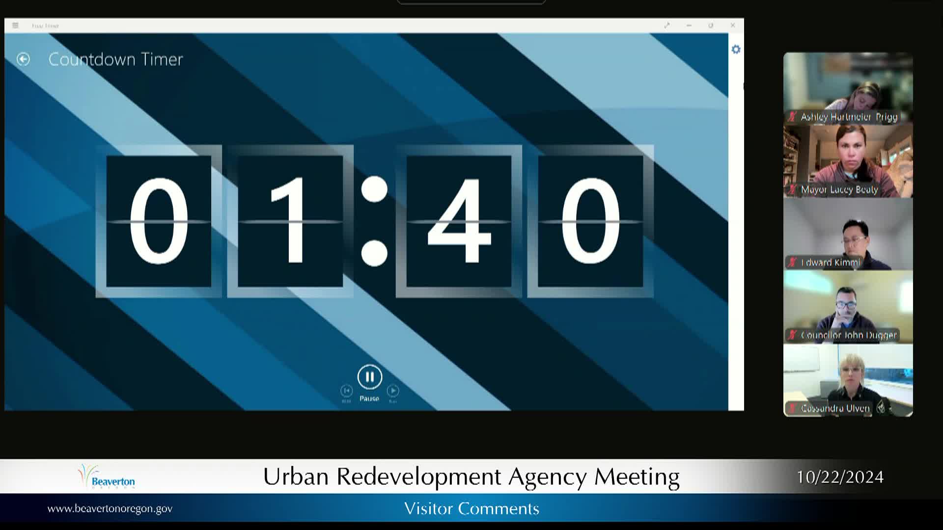 Thumbnail image for October 22, 2024 - Beaverton City Council Meeting