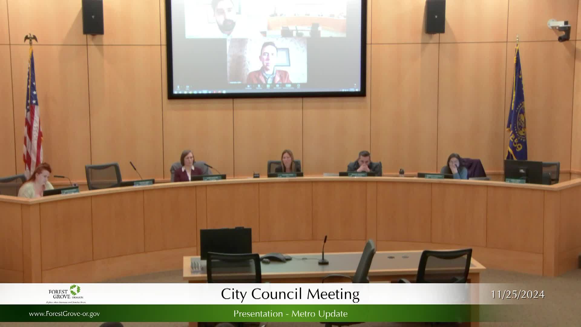 Thumbnail image for November 25, 2024 Forest Grove City Council Meeting