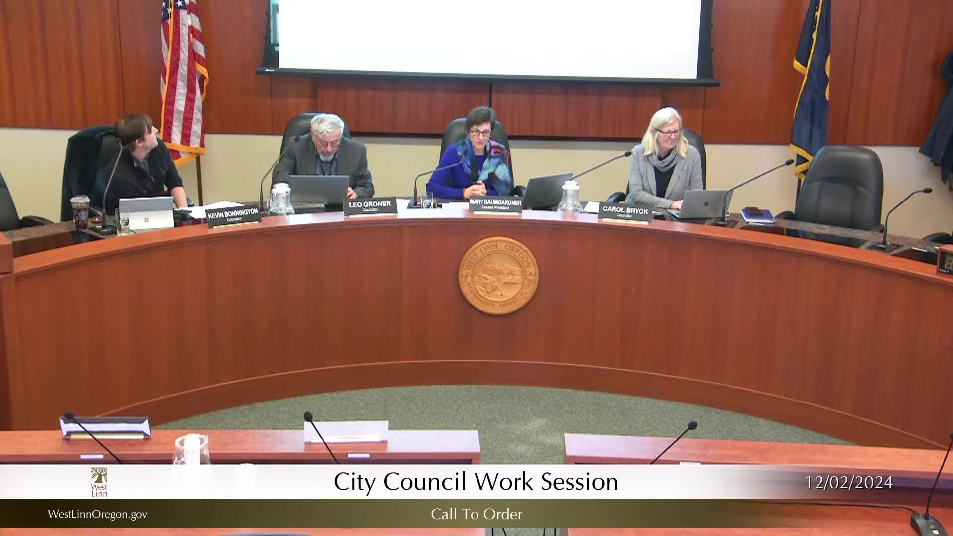 Thumbnail image for West Linn City Council Work Session - December 2, 2024