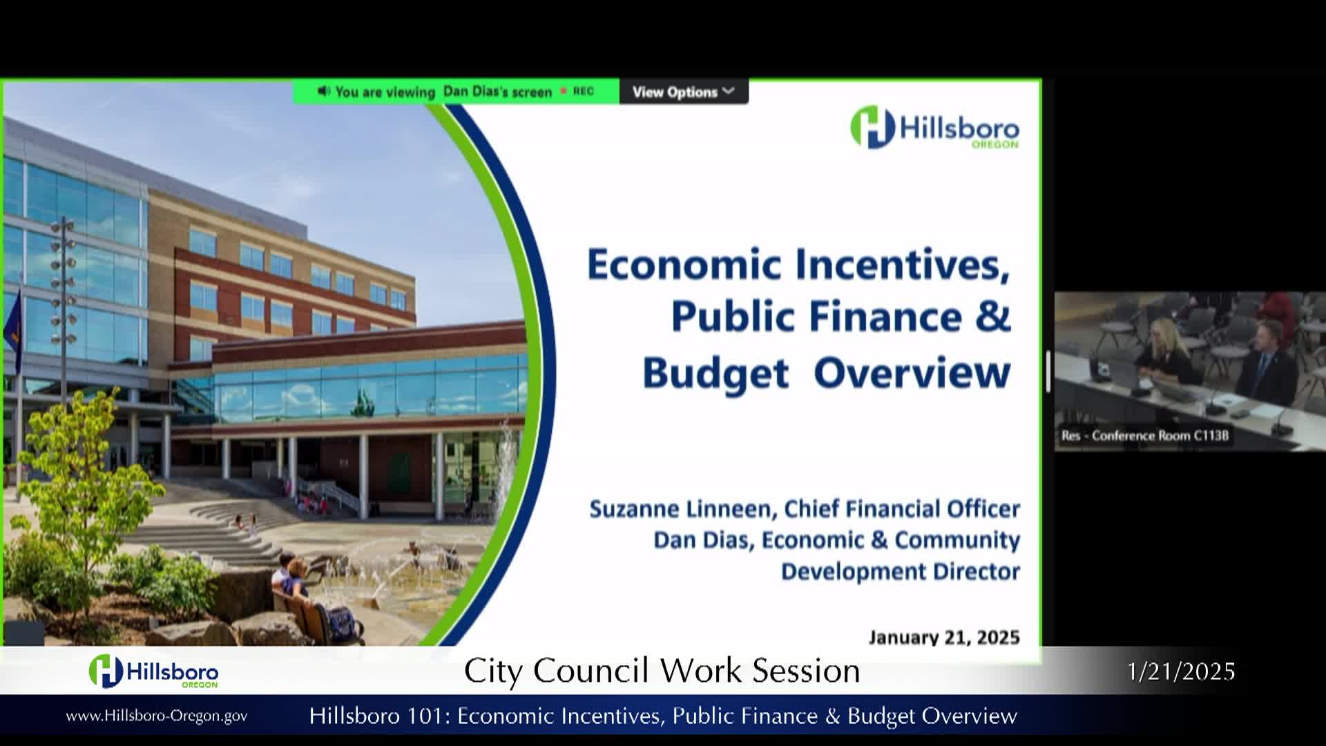 Thumbnail image for January 21, 2025 - Hillsboro City Council Meeting