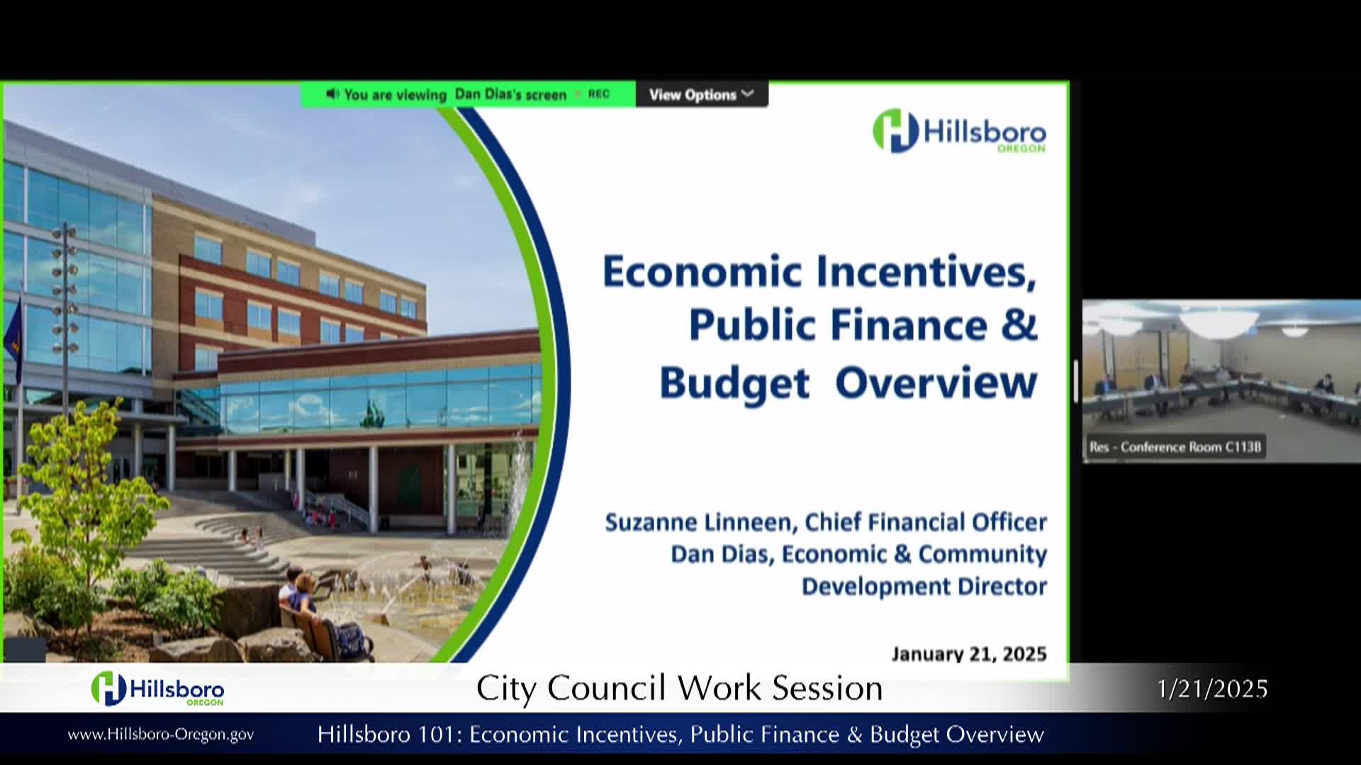 Thumbnail image for January 21, 2025 - Hillsboro City Council Meeting