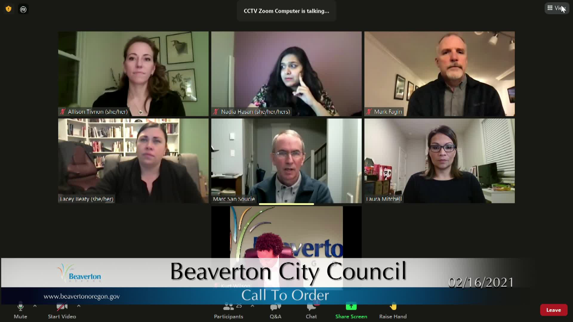 Thumbnail image for February 16, 2021: Beaverton City Council Meeting