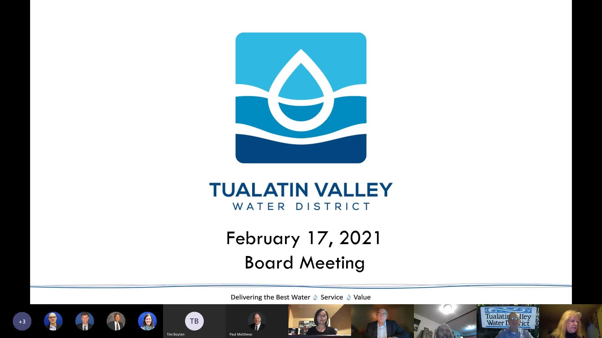 Thumbnail image for Tualatin Valley Water District Meeting February 17, 2021