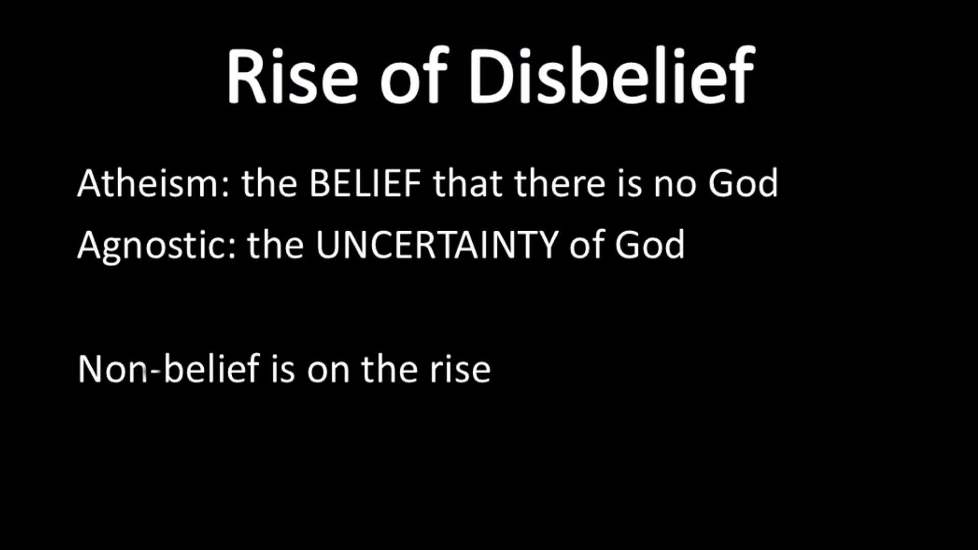 Cornelius Church Of Christ - Unbelief!