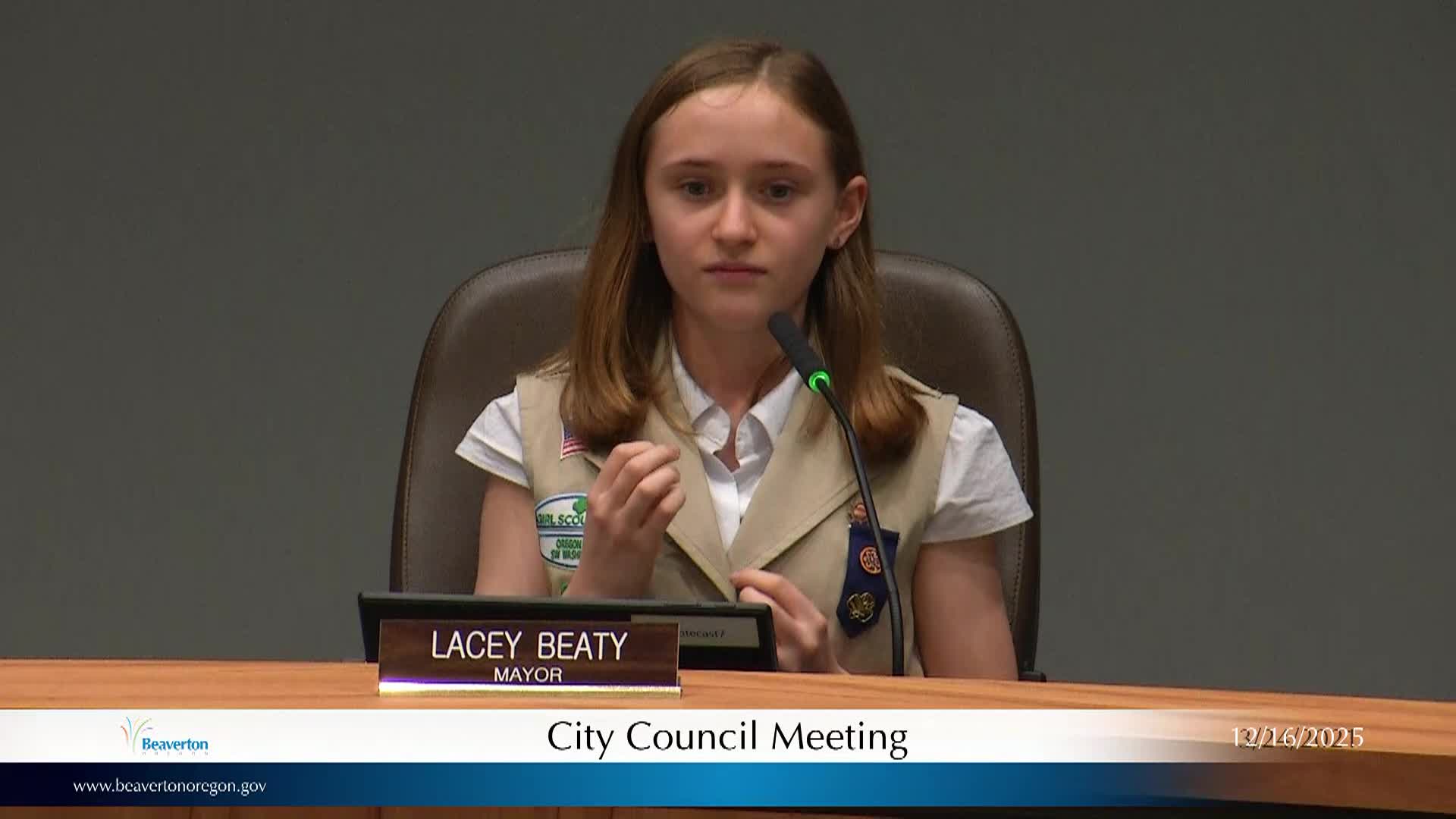December 16, 2025 Beaverton City Council Meeting