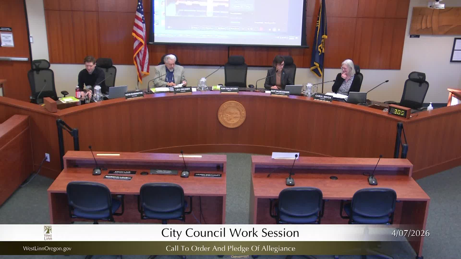 Thumbnail image for West Linn City Council Work Session