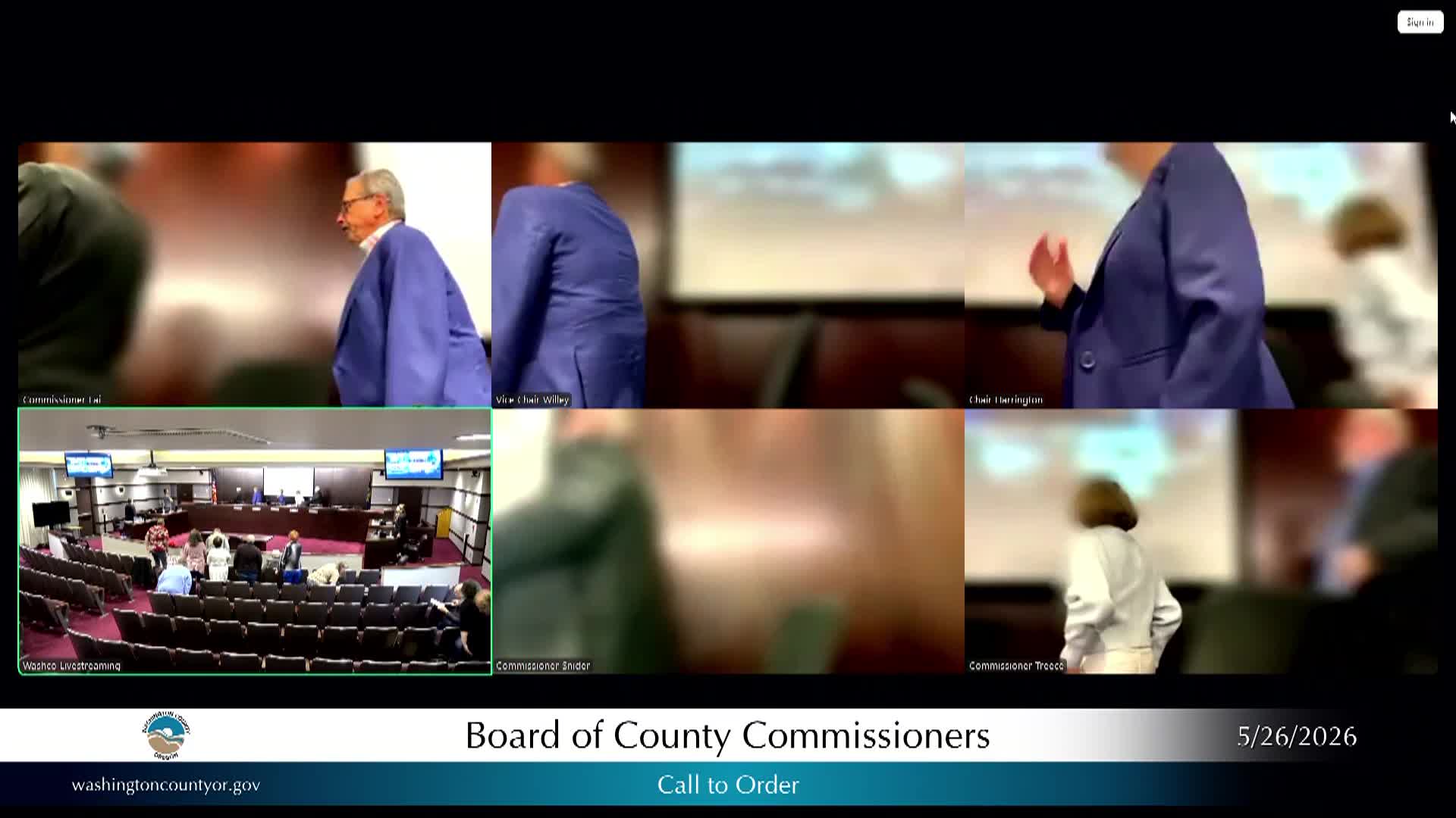 Thumbnail image for Washington County Board of Commissioners Meeting